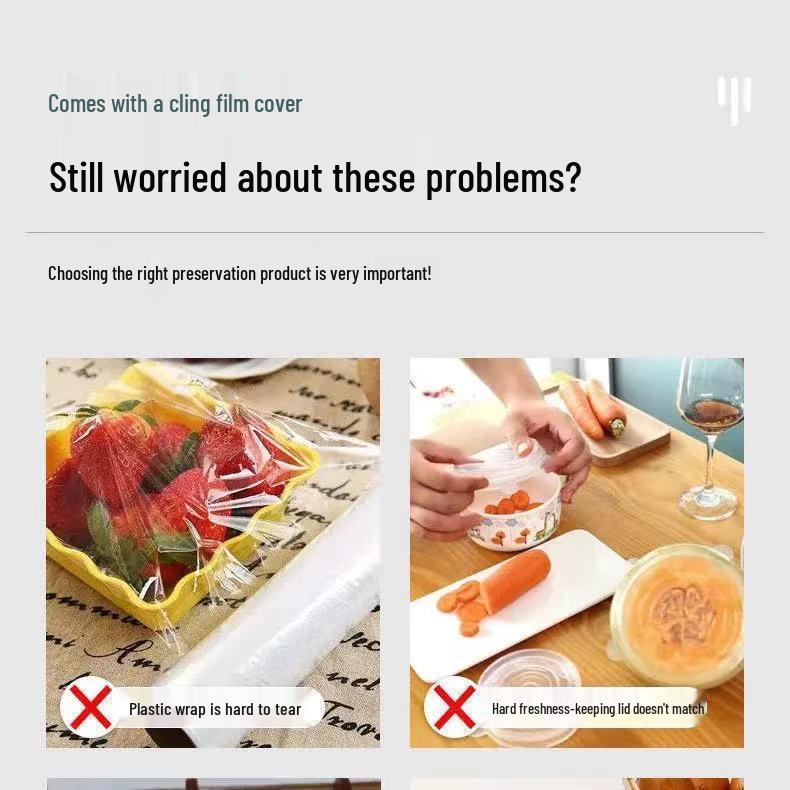 Wiederverwendbare Schüssel- und Behälter-Elastikabdeckungen in Lebensmittelqualität - Dichter Verschluss, hinterlassen keine Spuren, für den Haushalt