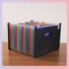 Student A4 Rainbow Test Paper Accordion Folder with Round Cover, 12/24 Grids Portable