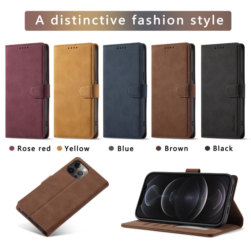 Samsung S24 Leather Case | S23 FE Zipper Wallet | S22plus Mobile Phone Case | S23Ultra Bracket Protective Cover