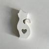 Flexible Silicone Mold for Creating Hollowed Heart Cats Figurine Pendants Candle Soap Making Mould Expoy Resins Mold