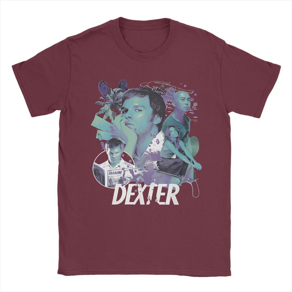 Dexter Morgan Movie Cotton TShirt For Male Summer Crime TV Drama  Retro T Shirts O Neck Tee Shirt Plus Size Hot Sale Clothes