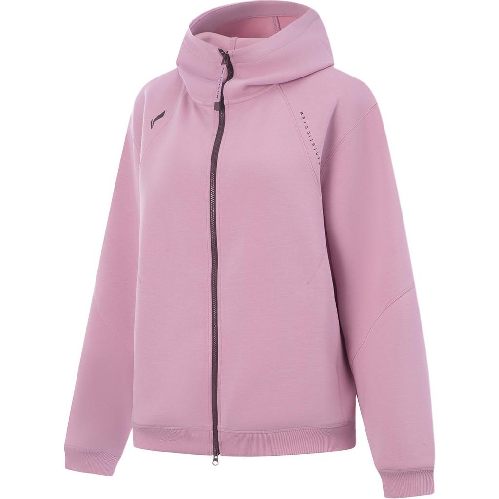 Li-Ning Fitness Series Hooded Logo Zip Jacket Women Jackets AWDVC32-6