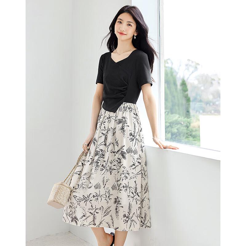 Elegant Short Sleeve A-Line Mid-Length Dress