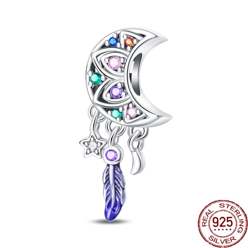 Genuine copper Dreamcatcher Tassel Charm Bead Charms Bead Charms Ideal For Women Authentic Bracelets Bangles Fashion Do It Yourself Jewellery Hot Gift