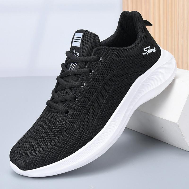 Walking Shoes Men's Shoes Spring and Autumn Weaving Mesh Breathable Men's Travel Shoes Sports Shoes Running Non-slip Shoes Flying Men's Casual