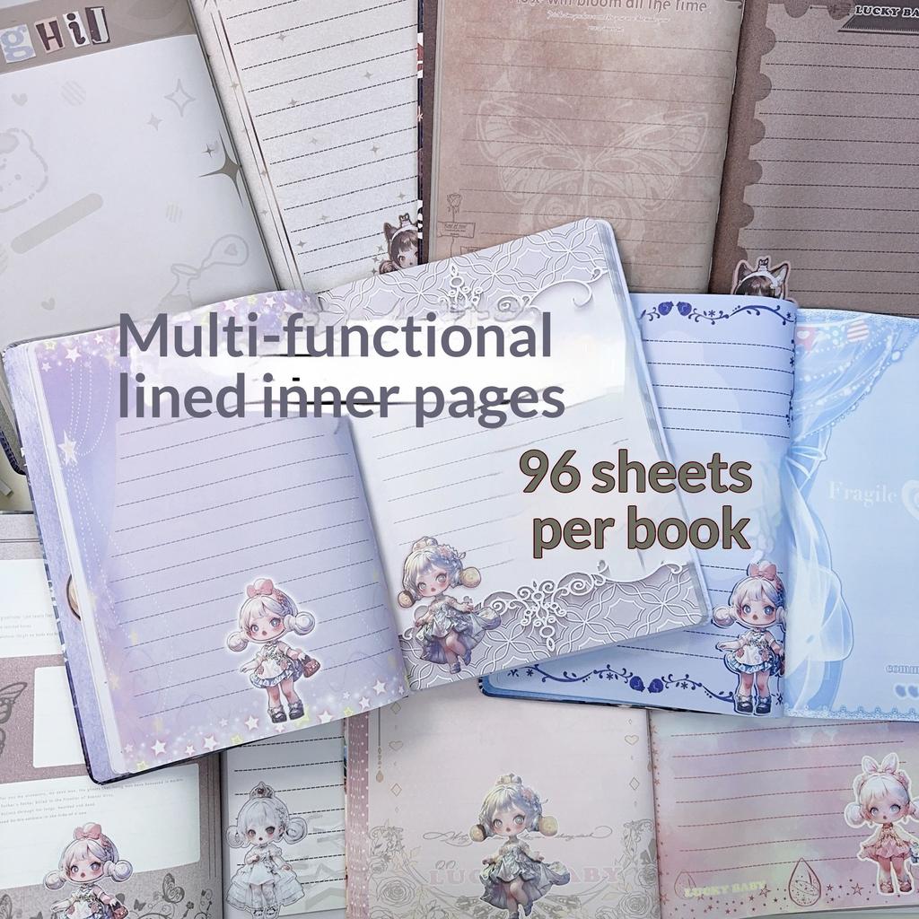 B5 Big Cousin Notebook Colorful Lucky Sp Tide Play Matt Hand Account Book Leather Book Horizontal Line Color Page Book