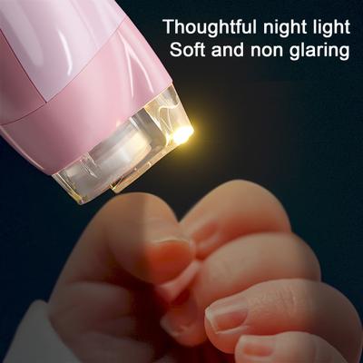 Electric Nail Clippers Baby Nail Trimmer with LED Light Portable Rechargeable Children's Manicure Kit for Babies Daily Use