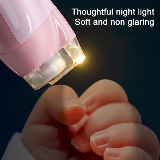 Electric Nail Clippers Baby Nail Trimmer with LED Light Portable Rechargeable Children's Manicure Kit for Babies Daily Use