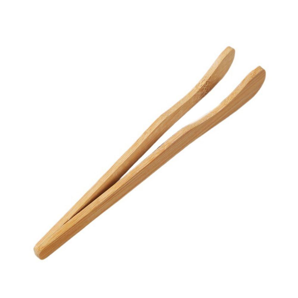 1PC Wood for Fruit Cake Candy Non-slip Reusable Bamboo Food Clip Bread Tongs Tea Clip Salad Tongs