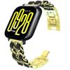 22mm Metal Cowboy Chain Strap For Redmi Watch 5 Active / 5 Lite Gorgeous Bracelet Watchband For Xiaomi Watch 5 S5-S4-S3-S2-S1 Belt