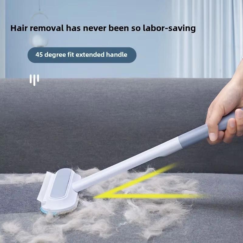 Long Handle Pet Hair Remover Brush Static Cat Hair Cleaner Multi-functional For Carpets Ideal For Cat Furniture Cleaning