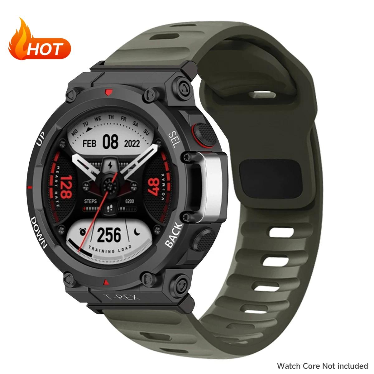 

Silicone Strap For Huami Amazfit T-Rex 3/2 Bracelet Loop Wristband For Amazfit T-Rex/pro Correa Belt Replaceable Sport Band For Amazfit T-Rex 3