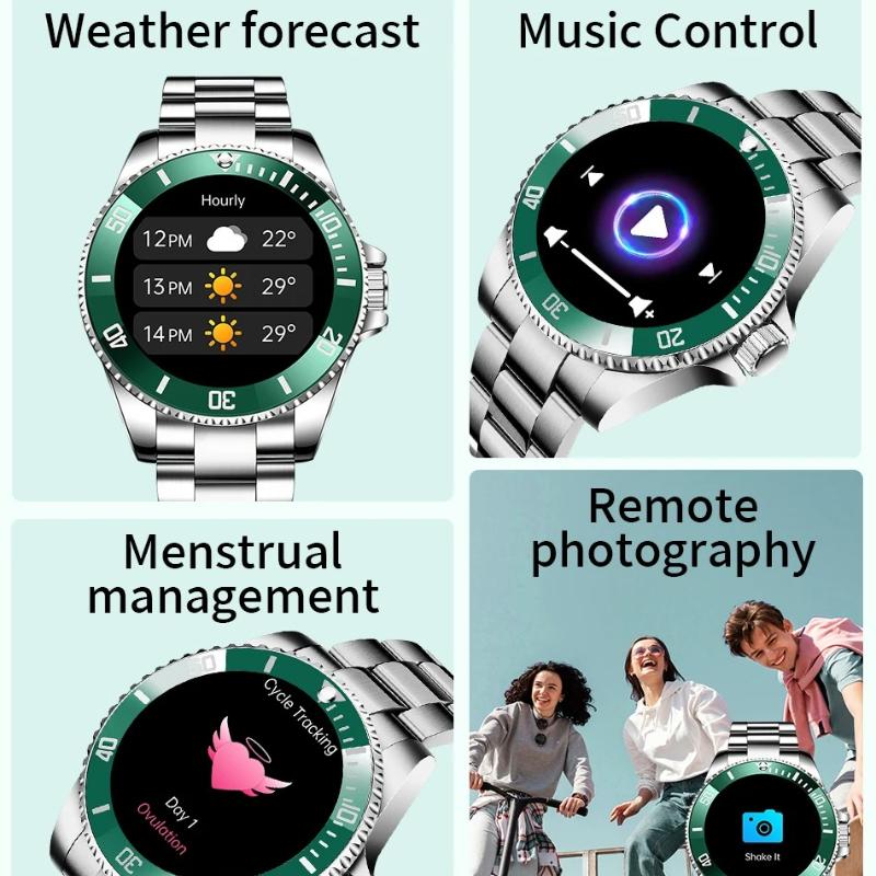 1,27" HD-Bildschirm Stahl Smartwatch Herren 2026 Neu IP68 Wasserdicht Bluetooth-Anruf Sport Sprachassistent Gesundheitsmonitor Herren Business Smartwatch