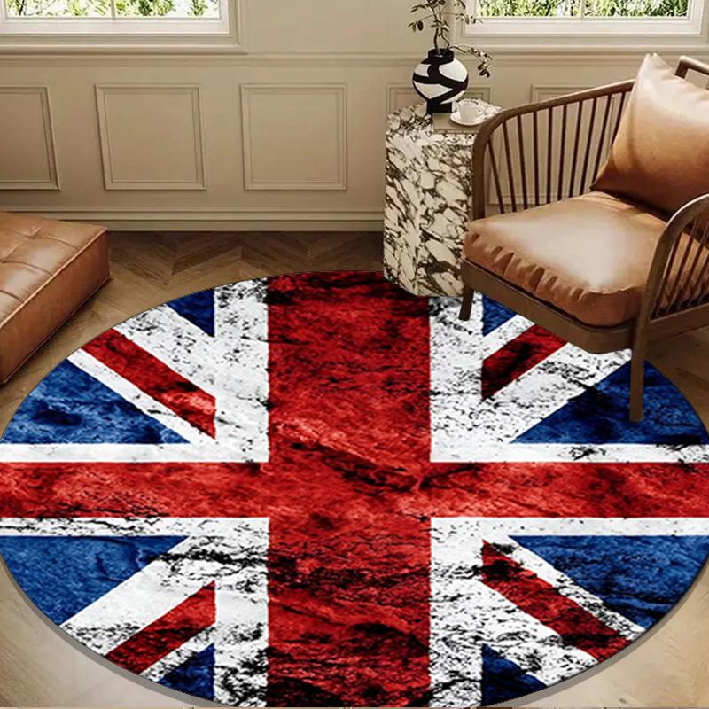 British Flag Artwork Round Mat Home Decor, Chair Rug For livingroom,Bedroom, Doormat Home Decor Birthday Gift Christmas Gifts