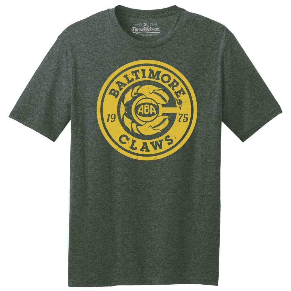 Baltimore Claws 1975 ABA Logo Basketball TRI-BLEND Tee ShirtGreen Heather Unisex T-Shirt L