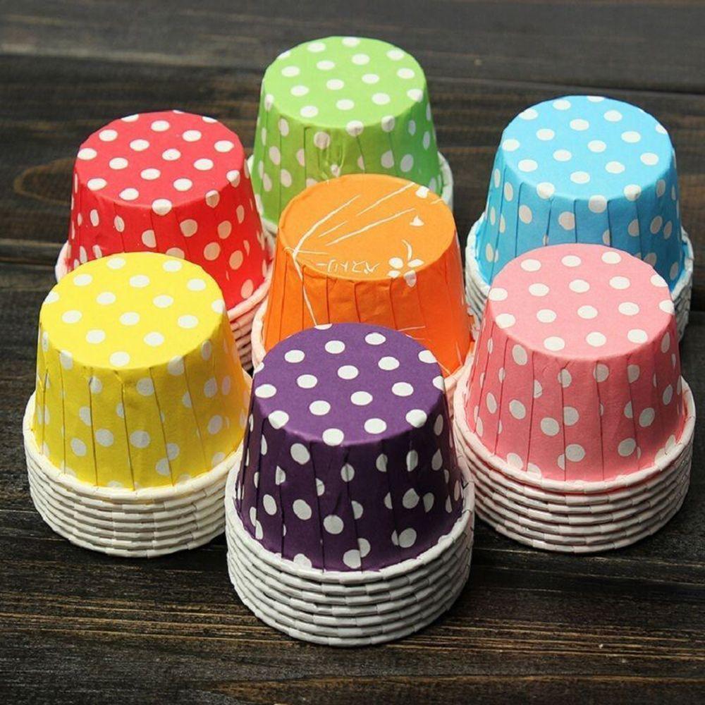 100PCS Home Dot Decorate Grease-proof Pan Case Paper Cupcake Liner Muffin Cup Baking Wrapper