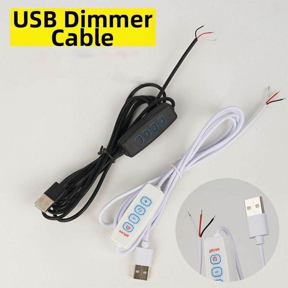Brightness Adjustable LED Dimmer Cable Color Temperature Control ON OFF Switch USB LED Controller USB Powered Delay Off Function