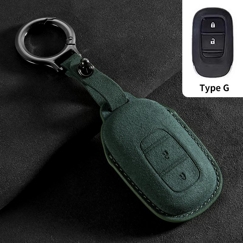 

Suede Car Key Case Cover Shell For Honda Civic CRV CR-V JADE Accord Fit Odyssey Acura Legend Insight XR-V HR-V UR-V CR-Z ZR-V