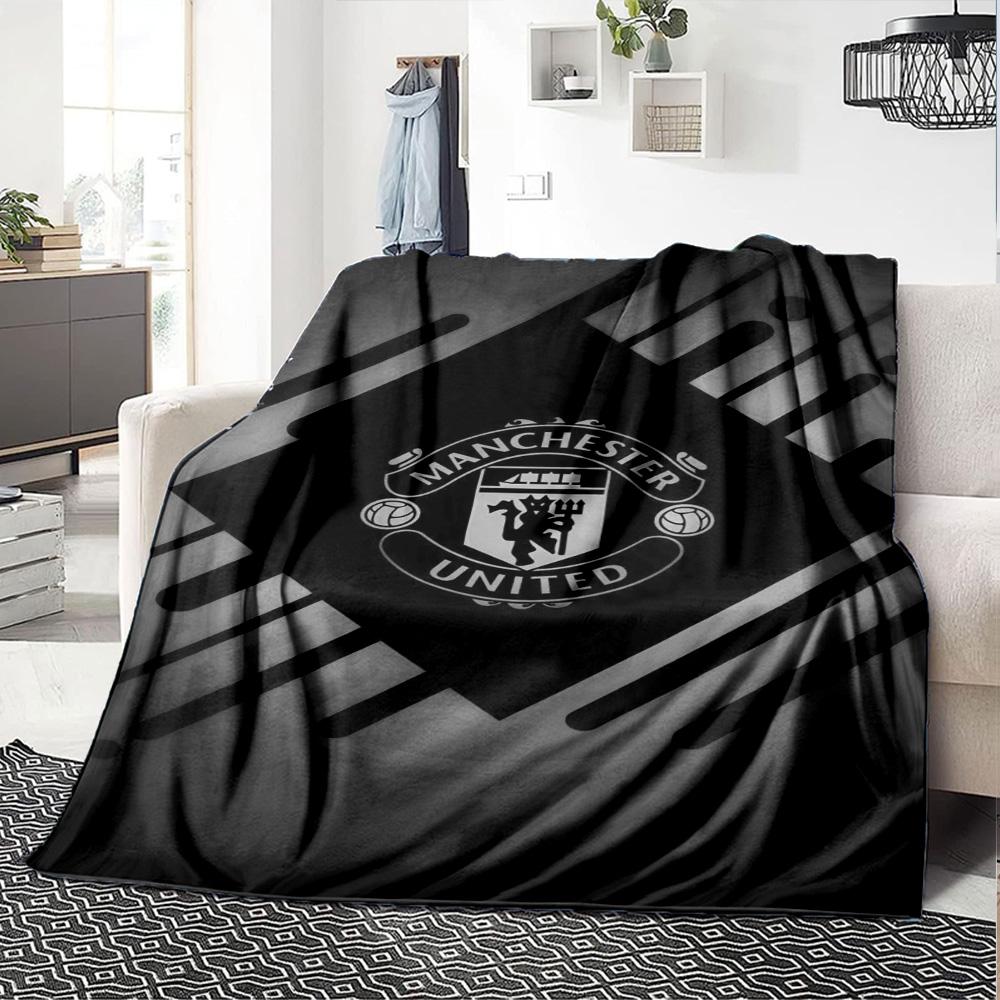 Manchester Blanket Soft Warm Cozy Great for Sofa Office Chair for All Seasons Modern Perfect Gift for Relatives and Friends