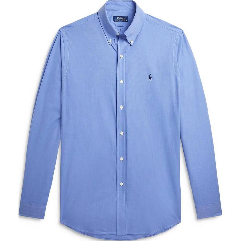 Polo Ralph Lauren Ss22 Pony Embroidered Single-Breasted Long Sleeve Shirt Men Shirts Blue 710928252-008