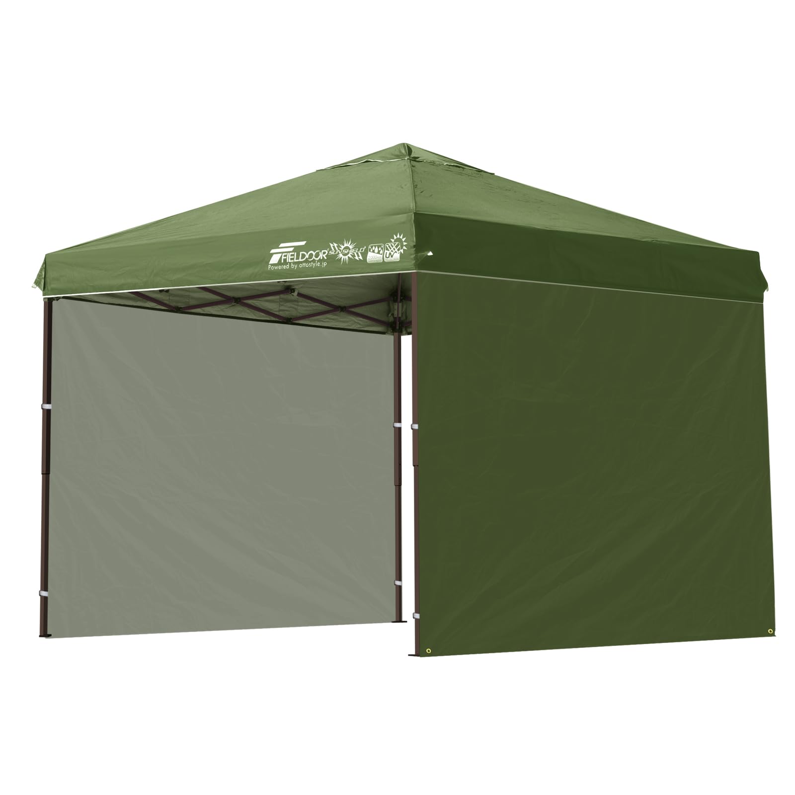 

FIELDOOR Easy to assemble 2.5 x 2.5m One-touch tarp tent Set of 2 side sheets [Center lockReinforced version] G03 Easy to set up Speedy Lots of