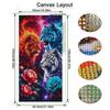 Tiger Leopard Lion Flower Large Size Diamond Painting New Collection Wild Animals Diy Full Drill Rhinestone Embroidery Mosaic Cross Stitch Kits
