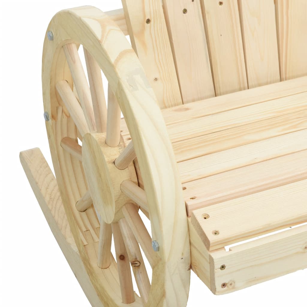 Vidaxl Ogrodowy Fotel Bujany Adirondack, Lite Drewno Jodłowe