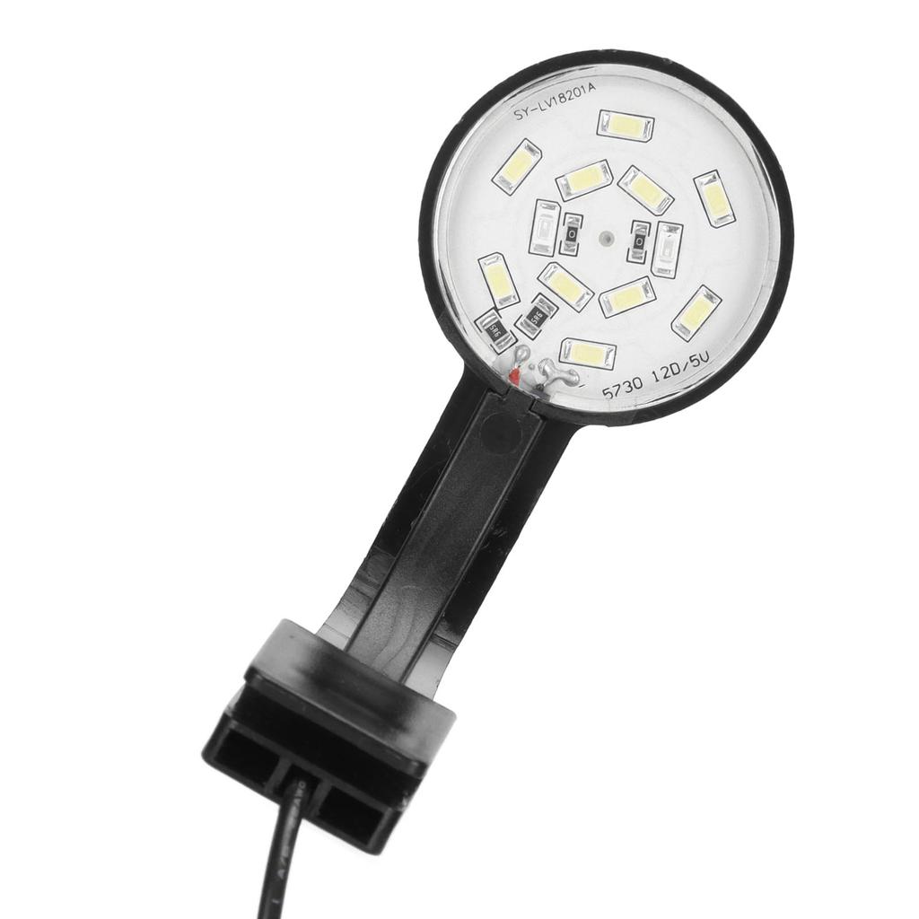 Fish Tank Clip Light 5W 5V 12 LEDs Blue White Light High Brightness Adjustable Angle USB Clamp Aquarium Light Black