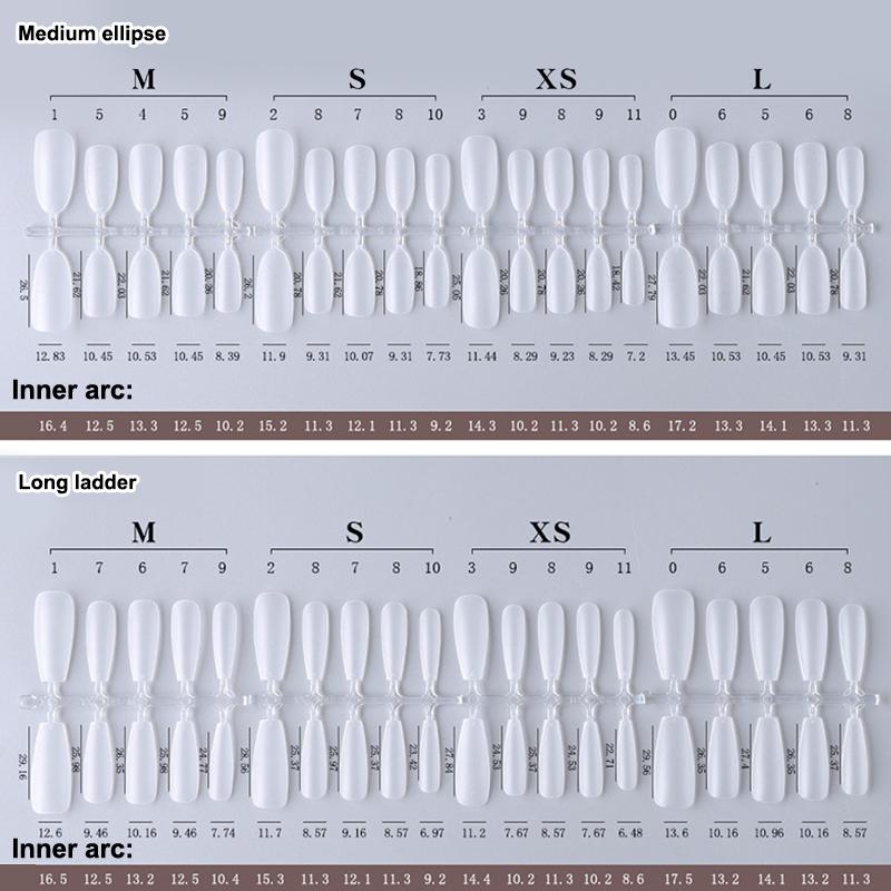 100Pcs Press On Nail Tips Full Cover Ultra-Thin False Nails Patches Gel Nails Extension System Clear Fake Nails Art Accessories
