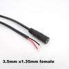 3.5x1.35mm DC male female extend connector cable Power supply Plug with extension wire DC female and Male plug adapter