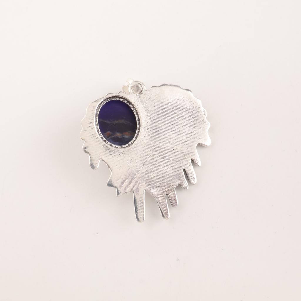 Natural Sodalite Gemstone 925 Sterling Silver Jewelry Girl Unique Pendant 1.49" CP-28-27