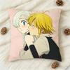 Anime TThe Seven Deadly Sins Doublesided Printed Square Decorative Cushion Cover for Sofa Living Room Home Decor