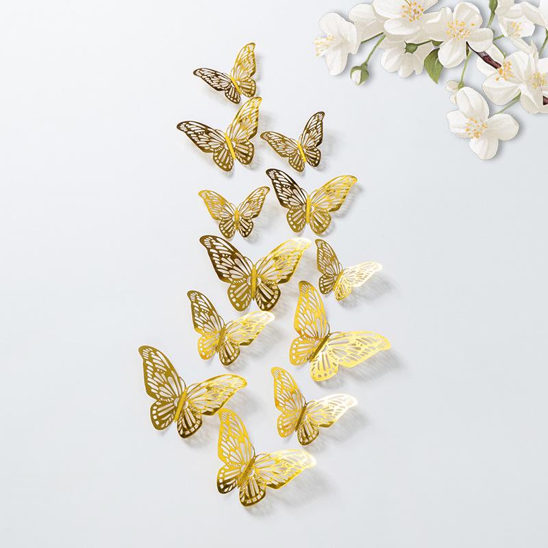 3D Butterfly Wall Stickers - High-End Single-Layer PVC Home Decoration Accessories