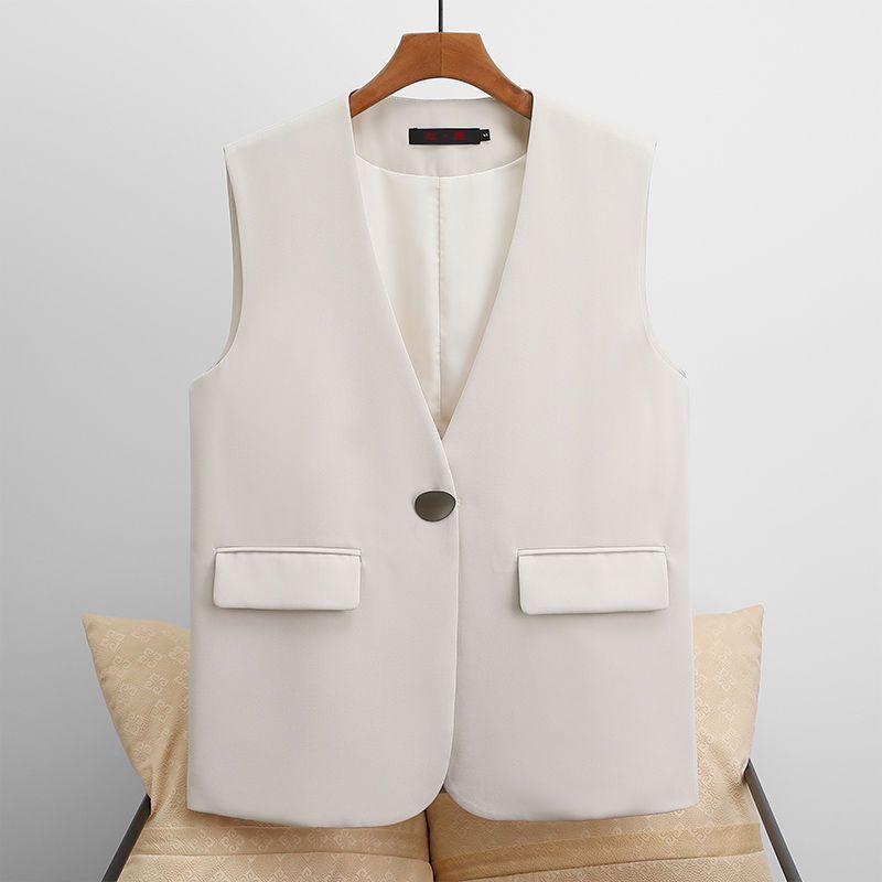 Fashionable and Versatile Women's Suit Vest Spring and Autumn Sleeveless Jacket for Women