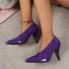 Fashion Spring Autumn Women's Pumps Pointed Toe V-Mouth Fashion Thin High Heels Shoes for Women Solid Color Heeled Dress Single Shoes