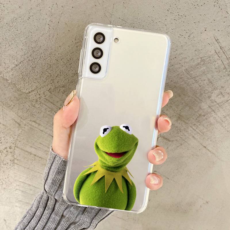 kermit the frog Phone Case for Samsung S20 S10 lite S21 plus S7 edge S8 S9 S10 S20 S22 plus ultra Clear Case
