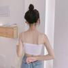 Korean Style Summer Ice Silk Camisole with Chest Pad - Anti-Exposure Sports Vest for Students
