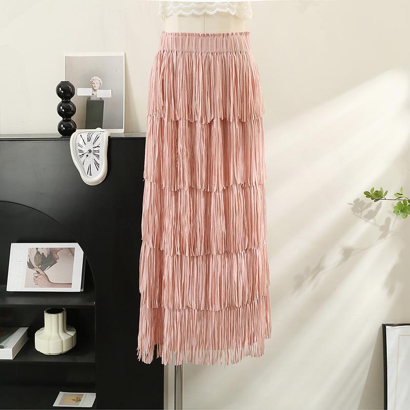 Retro Layered Tassel Skirt: Cross-Border Drape & Dynamic Style