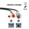 AKNPMHT XLR to RCA Y Splitter Cable, 1 XLR Female to 2 RCA Male Stereo Plug Adapter Cable, Stereo Audio Extension Cord, 1.5m