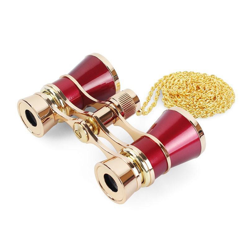 3X25 Metalen HD Verrekijker met Ketting voor het Bekijken van Voorstellingen, Buitensportwedstrijden en Concerten.