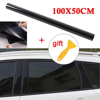 Hochwertige Schwarze Auto Fensterfolie TINT5% VLT Aufkleber Abziehbild Film+Rakel 100x50cm