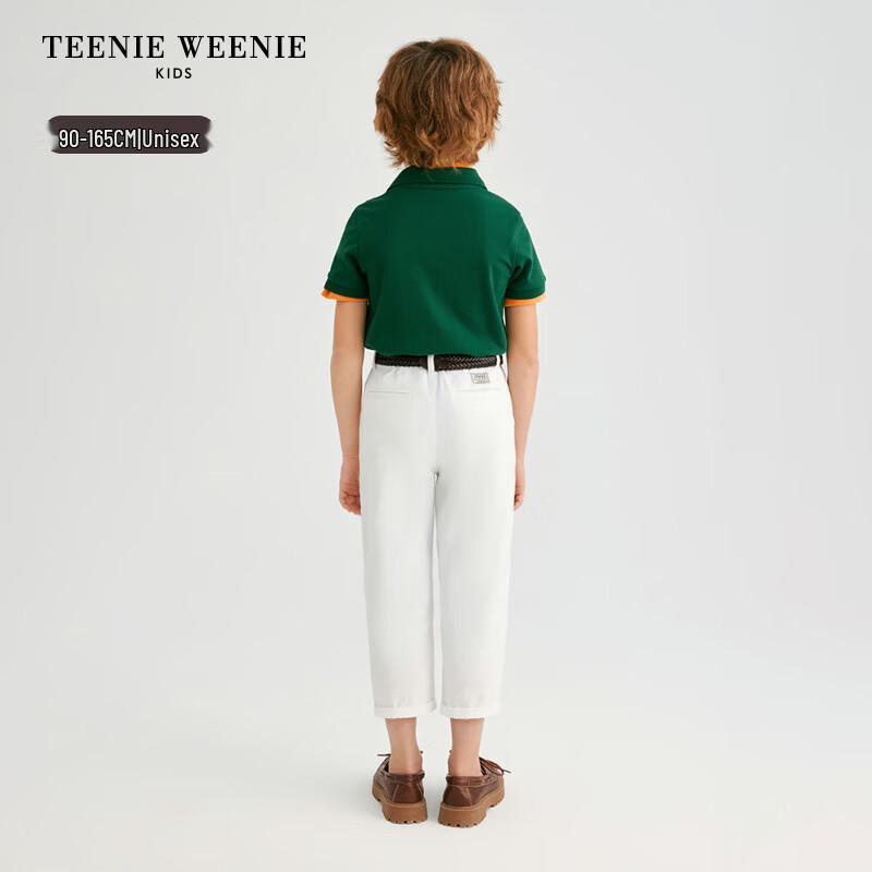 Teenie Weenie Kids' 2026 V-Series Bear Embroidered Cotton Polo Shirt