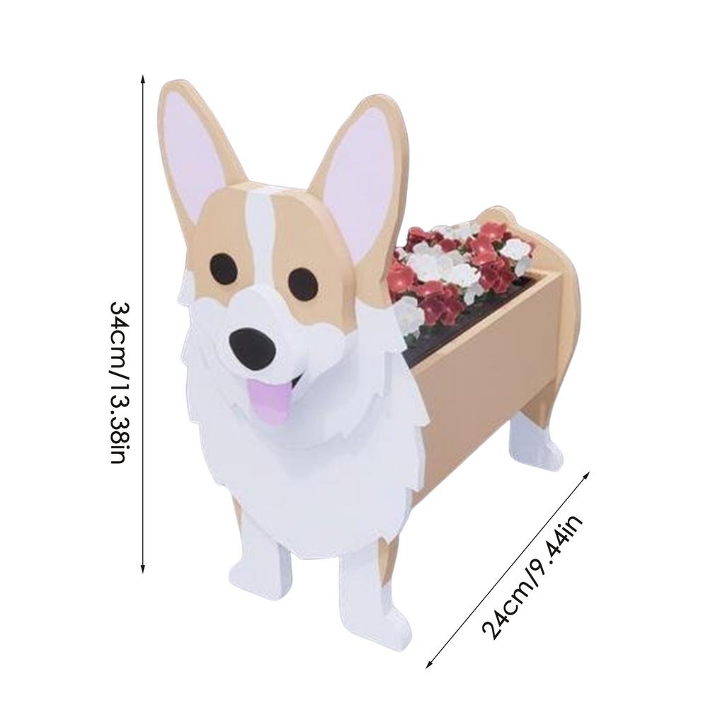 Niedliche Tierform Blumentopf PVC Haustier Hund Topfpflanze Garten Hof Dekoration Pflanzenbehälter Halter Für Außen Innen Pflanzen