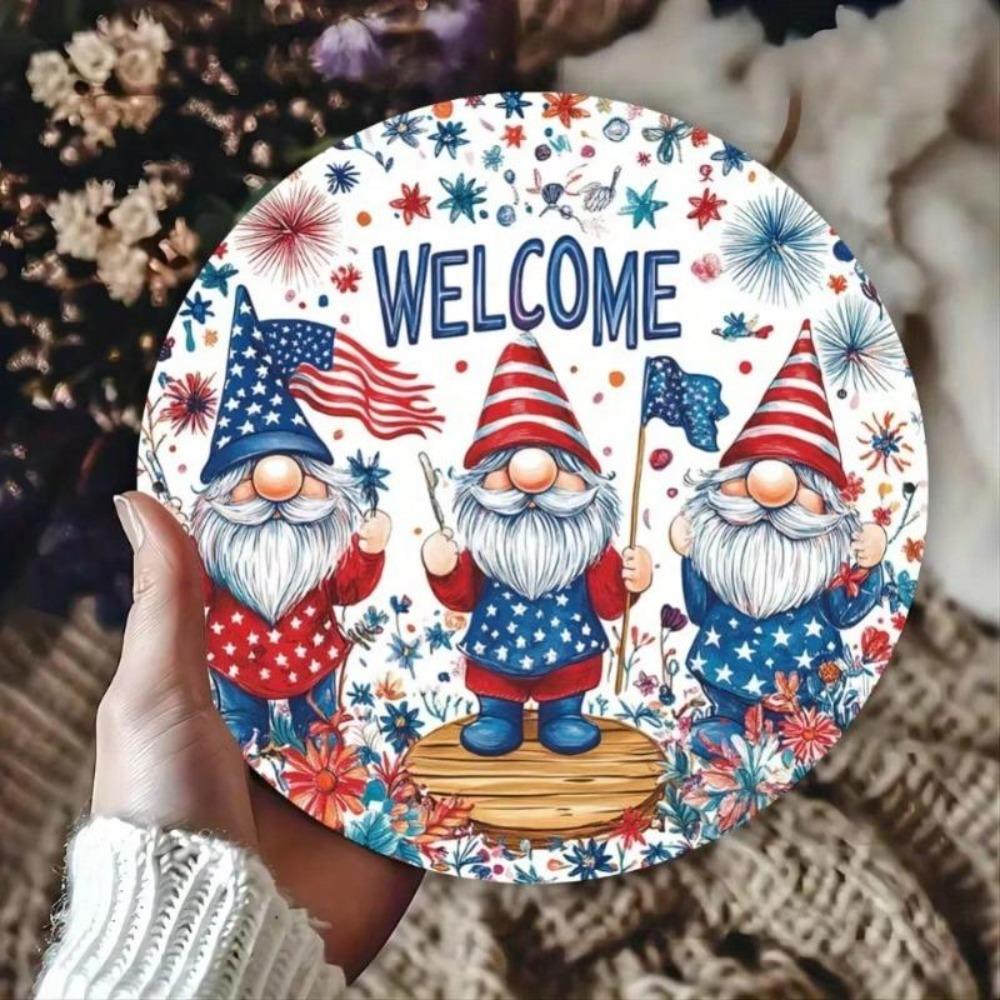 Patriotic Iron Wall Art USA Flag Home Decor Metal Sign