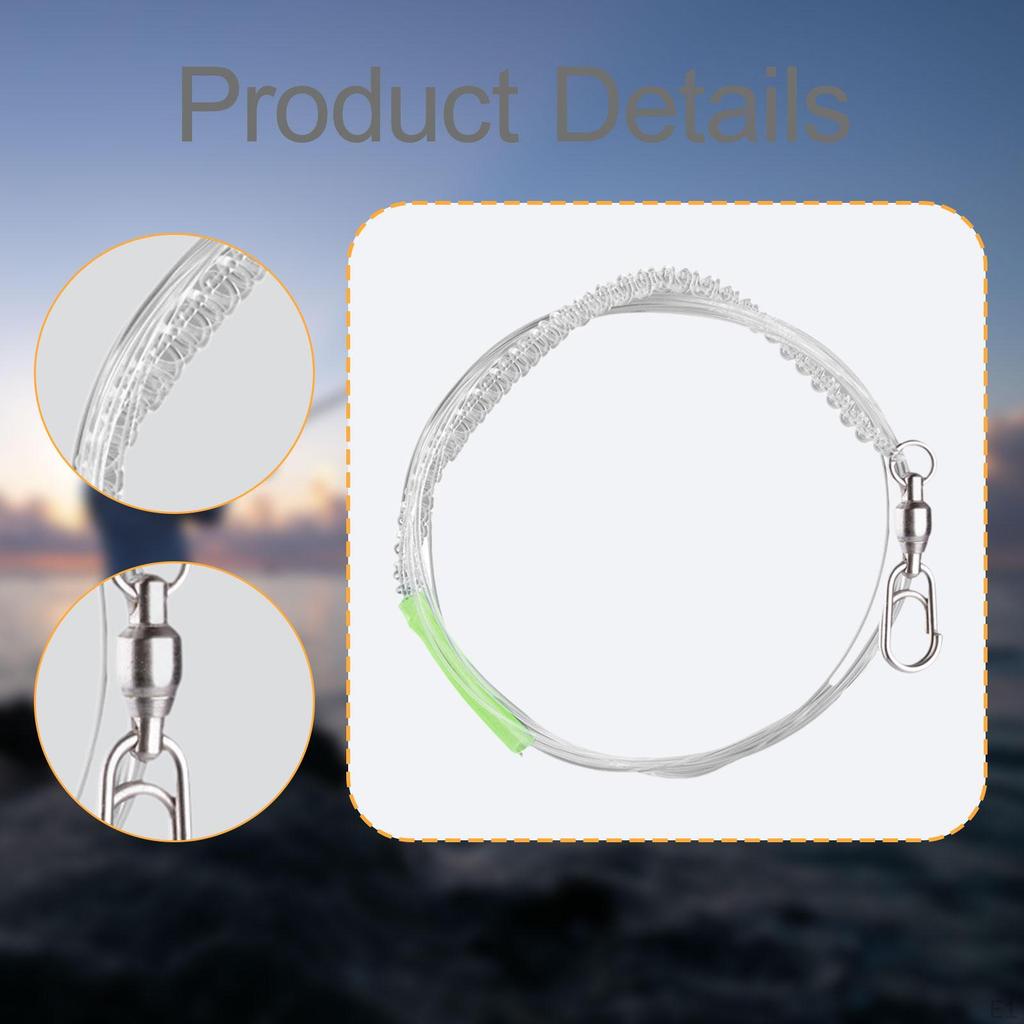 Saltwater Fishing Anti Bite Leader Line 47" Long Professional with Luminous Protection Sleeve