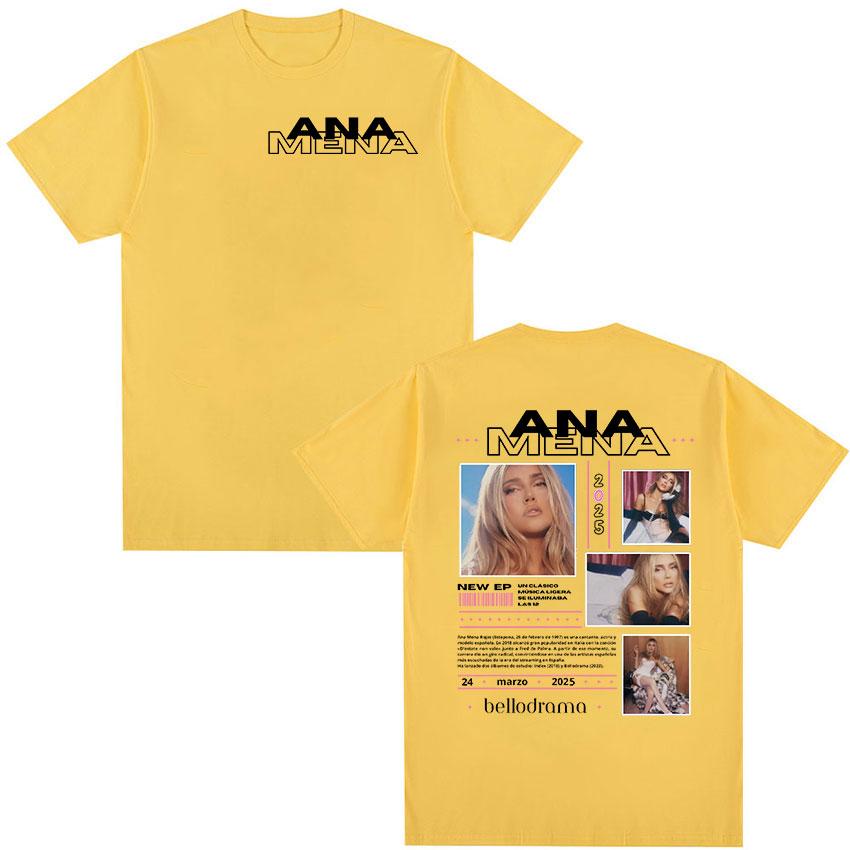 Sängerin ANA UnisexA Tour 2025 neues Album T-Shirt Unisex Damen 100% Baumwolle Oversized T-Shirts Retro Ästhetik Mode T-Shirt Streetwear