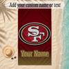 Strandtuch San Francisco 49ers Benutzerdefinierter Name Text Personalisierbares Weiches Handtuch für Strand Pool Innenbereich Wohnkultur Geschenk