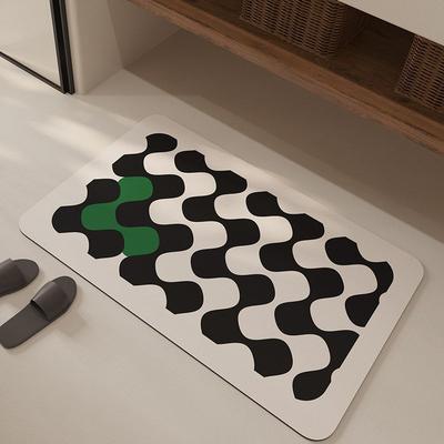 Diatom Mud Absorbent Foot Mat, Anti Slip, Quick Drying, Bathroom Hand Washing, Toilet Entrance, Bathroom Moisture-proof