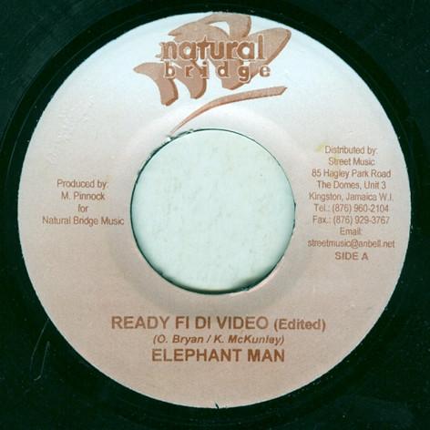 

7inch Record ELEPHANT MAN - Ready Fi Di Video NONE Natural Bridge 2006 Jamaica Reggae, Ska & Dub Used