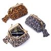Genuine Leather Leopard Print Mini Coin Purse - Soft Cowhide Multifunctional Change Holder for Women